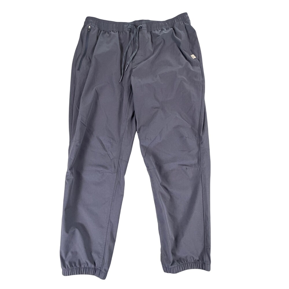 L.L.Bean Pants Mens Large Gray 35x27 Relaxed Straight Pull On Elastic Cuffs